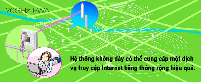 Hệ thông không dây có thể cung cấp một dịch vụ truy cập Internet băng thông rộng hiệu quả.